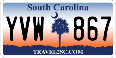 SC license plate YVW867
