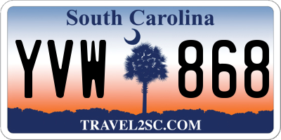 SC license plate YVW868