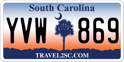 SC license plate YVW869