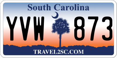 SC license plate YVW873