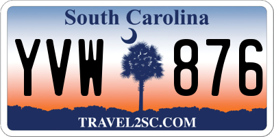 SC license plate YVW876