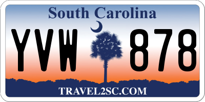 SC license plate YVW878