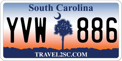 SC license plate YVW886