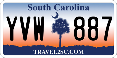 SC license plate YVW887