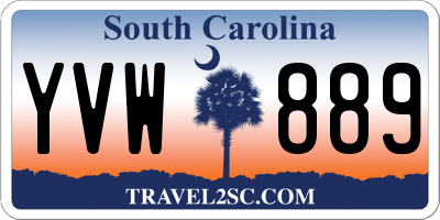 SC license plate YVW889