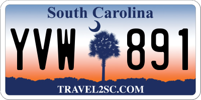 SC license plate YVW891