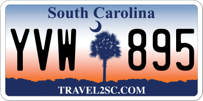 SC license plate YVW895