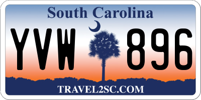 SC license plate YVW896