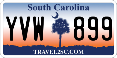 SC license plate YVW899