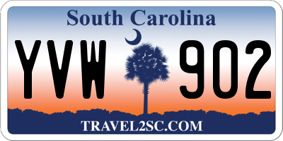 SC license plate YVW902