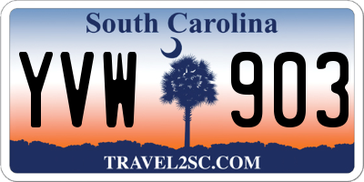 SC license plate YVW903