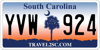 SC license plate YVW924