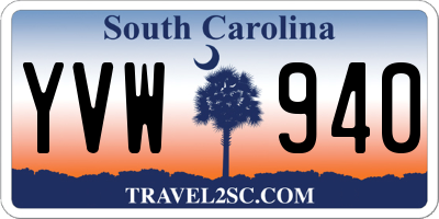 SC license plate YVW940