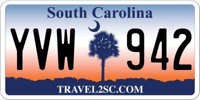 SC license plate YVW942