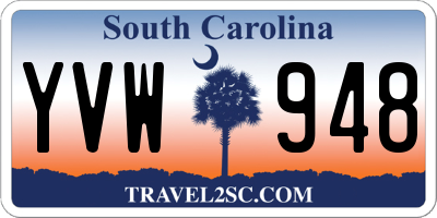 SC license plate YVW948