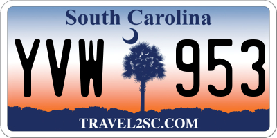SC license plate YVW953