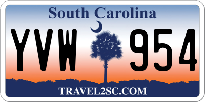 SC license plate YVW954