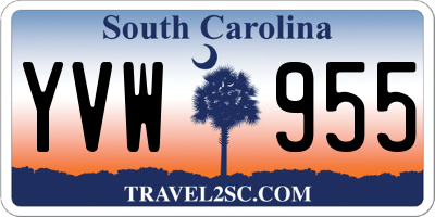 SC license plate YVW955