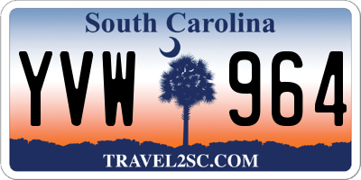 SC license plate YVW964