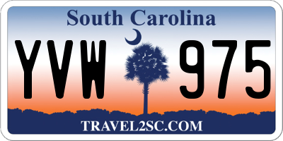SC license plate YVW975