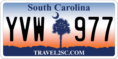 SC license plate YVW977