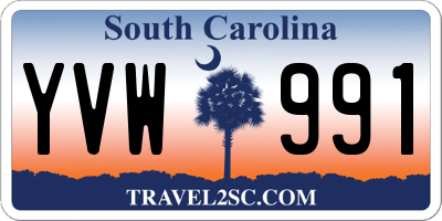 SC license plate YVW991