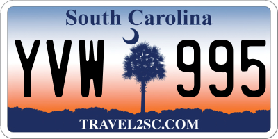 SC license plate YVW995