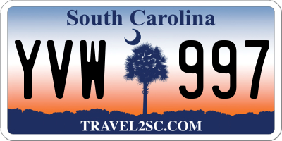 SC license plate YVW997