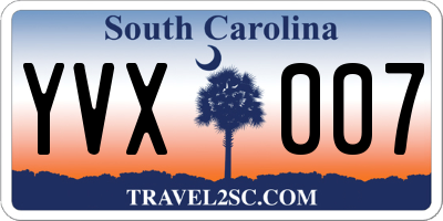SC license plate YVX007