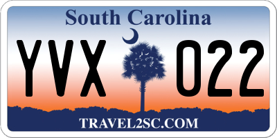 SC license plate YVX022