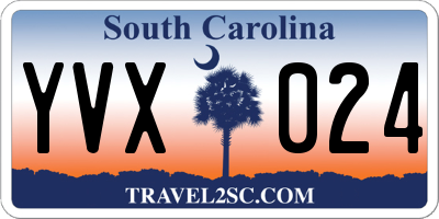 SC license plate YVX024