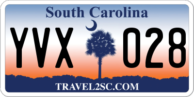 SC license plate YVX028