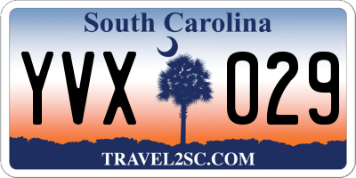 SC license plate YVX029
