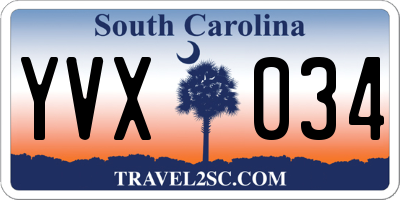 SC license plate YVX034
