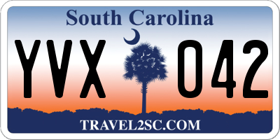SC license plate YVX042