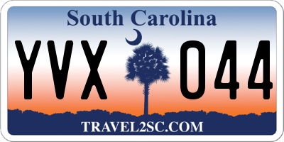 SC license plate YVX044