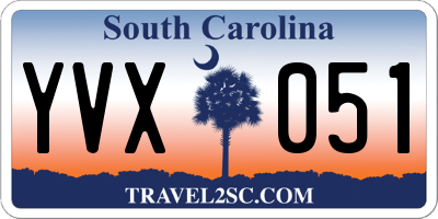 SC license plate YVX051