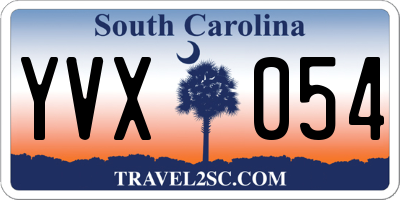 SC license plate YVX054