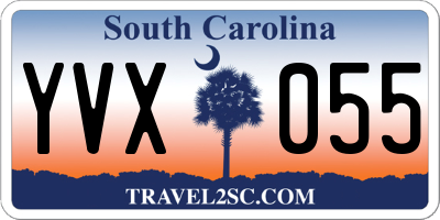 SC license plate YVX055