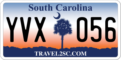SC license plate YVX056