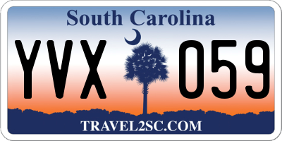 SC license plate YVX059