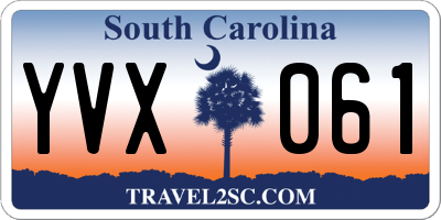SC license plate YVX061