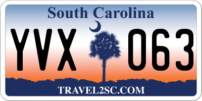 SC license plate YVX063