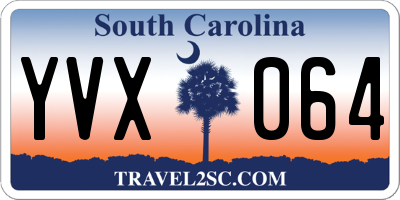 SC license plate YVX064