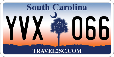 SC license plate YVX066