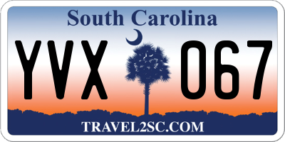 SC license plate YVX067
