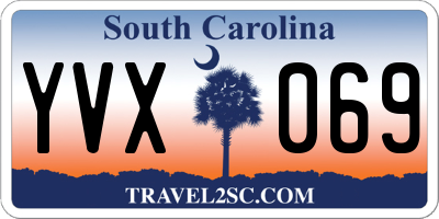 SC license plate YVX069