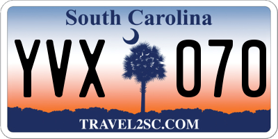 SC license plate YVX070