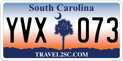 SC license plate YVX073