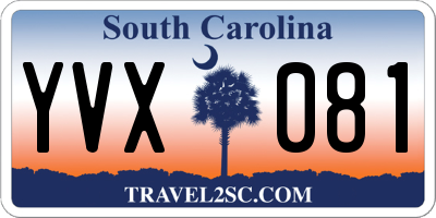 SC license plate YVX081